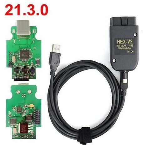 Interface VAGCOM 20.12.0 HEX V2 pour VW Audi Skoda Seat – Diagnostic complet véhicules récents – Compatible Windows 7/10 – Accès modules de contrôle (1/5)