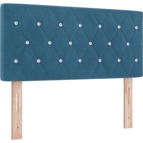 Maison Exclusive - Cabecero LED con tiras LED Manual Azul Oscuro