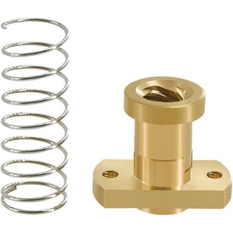 T8 POM spielfreie, federbelastete Mutter zur Eliminierung von Überwurfmuttern für Upgrade Ender 3 CR-10 / Tornado / Clone 3D-Druckerzubehör, 8 mm Trapezgewindestange