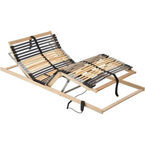 Sommier électrique à lattes (matelas non inclus), réglable sur 7 zones, 70 x 200 cm (1/5)