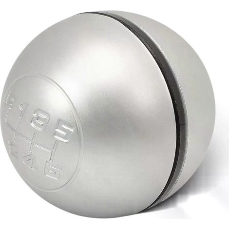 6-Gang-Schaltknauf, silber/schwarz, speziell für Alfa Romeo Giulietta ab 2010, Teilenummer 6930550, Teilenummer 46314309, Teilenummer 55249644 (1/4)
