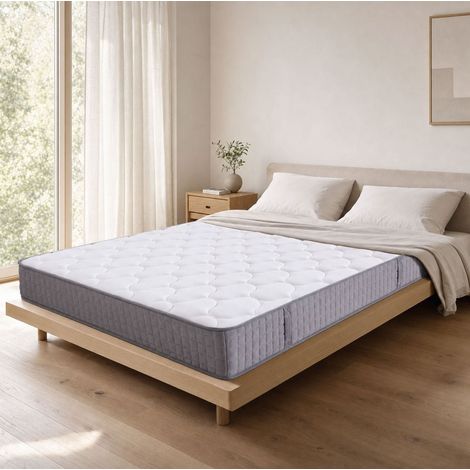 Taschenfederkernmatratze 160x200x25 cm, 7 Zonen, H3, atmungsaktiv, Kaltschaum und Taschenfedern, Weiß (1/5)