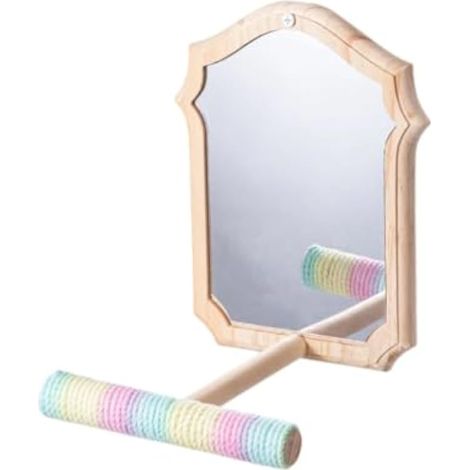 Perchoir pour Perroquet Corde en Coton Antidérapante Miroirs Interactifs (1/5)