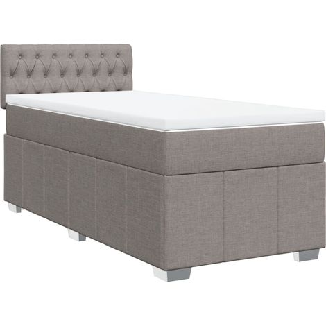 Maison Exclusive - Giroletto a Molle con Materasso Tortora 80x200 cm inTessuto (1/5)