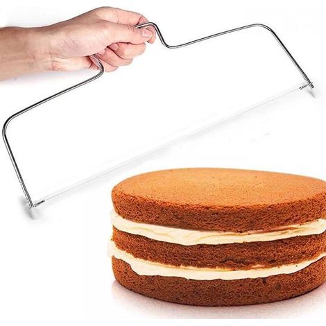 NTHProducts - Cortador de pasteles - Altura ajustable - Corte eficiente - Metal - Ideal para reposteros - Alambre de corte funcional (1/5)