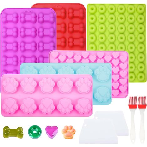 6 Pcs Silicone Dog Treat Baking Mat Non Stick Mould (1/5)