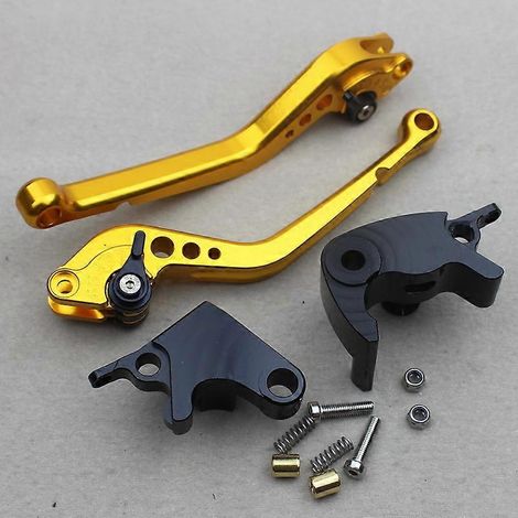 Convient aux motos Yamaha YZF R6 17-22 : poignée de frein, d'embrayage et de klaxon modifiées, accessoires de direction (doré 2). (1/5)