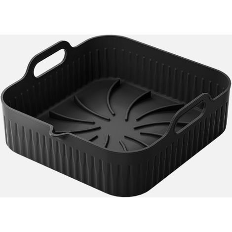 Bandeja silicona manacor freidora aire 8,5x26x25cm negra superf.antiadherente