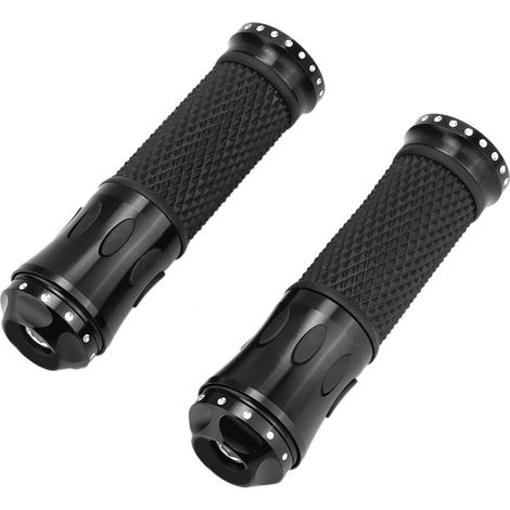 Poignées antidérapantes universelles 22mm pour guidon moto, accessoire de personnalisation noir (1/3)