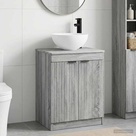 Beyamis Ensemble de meubles de salle de bain gris (1/5)