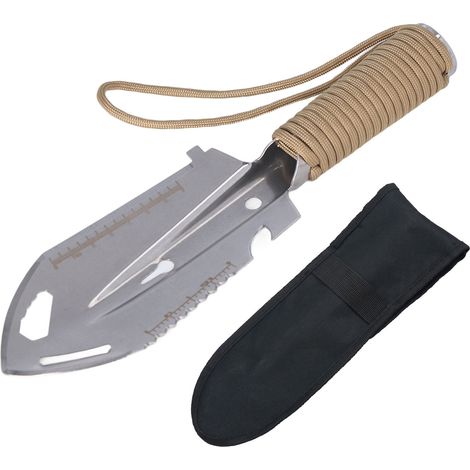 Pelle de Randonnée Multifonction Mini en Acier Inoxydable pour Jardinage, Survie et Activités Extérieures (1/5)
