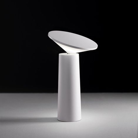 Weiße, wiederaufladbare, kabellose LED-Schreibtischlampe, LED-Nachtlicht, Touch-Funktion