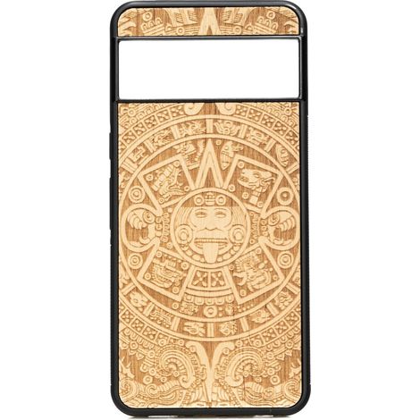 Custodia in legno Bewood per Google Pixel 8 CALENDARIO AZTECO ANIEGRE (1/2)