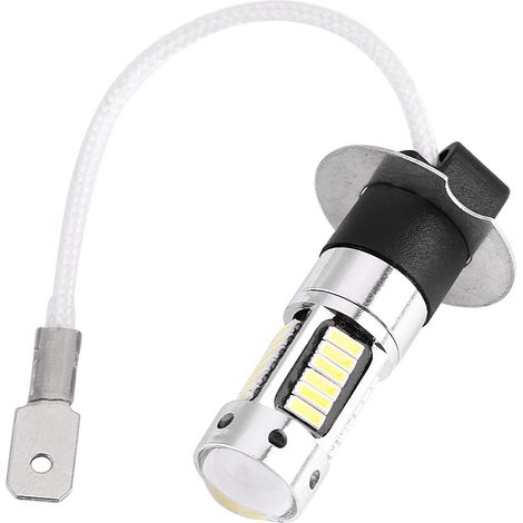Paire d'ampoules LED H3 4014 blanches pour phares antibrouillard et feux de jour DRL 12V DC (1/5)