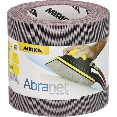 Mirka Abranet rotolo abrasivo netto 115 mm x 10 m a strappo / grana P240 / 1 rotolo / per levigare legno, stucco, vernice, plastica / 545BY001253R (1/4)