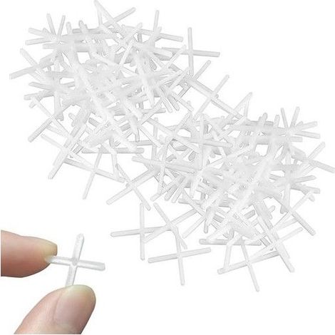 BETTE 1000Pcs Croisillon de Carreleur 2mm Croisillons pour Carrelage, Système de Nivellement de Carrelage pour un Espacement (1/5)