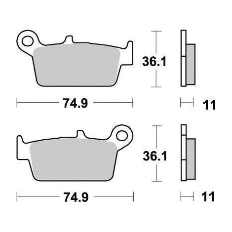 Plaquette de frein Semi-Métal Eco-Friction Route - R90