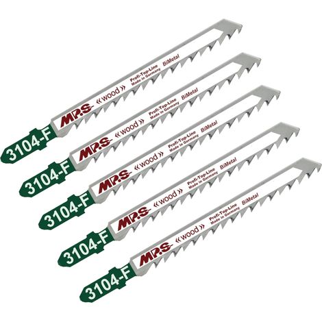 5 Lames scie Sauteuse bois multi Dents affutées croisées avoyées 75/100Mm - 4mm