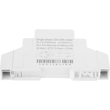 Compteur d'énergie électrique monophasé sur rail DIN 1P DDM18S 220 V/230 V (1/5)