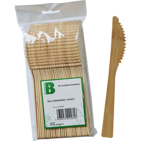 Bambus-Abdeckung 30 Messer 17cm - Publi Embal