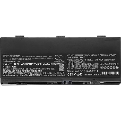 NX - Batterie ordinateur portable 11.4V 7800mAh - 01AV49501AV4965B10W139515B1 (1/3)