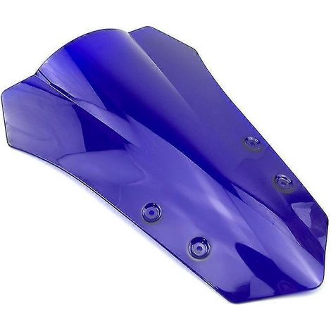 Pare-brise double bulle pour moto Yamaha FJ-09, MT-09 et Tracer 900 (2015-2017), coloris fumé noir et bleu. (1/5)