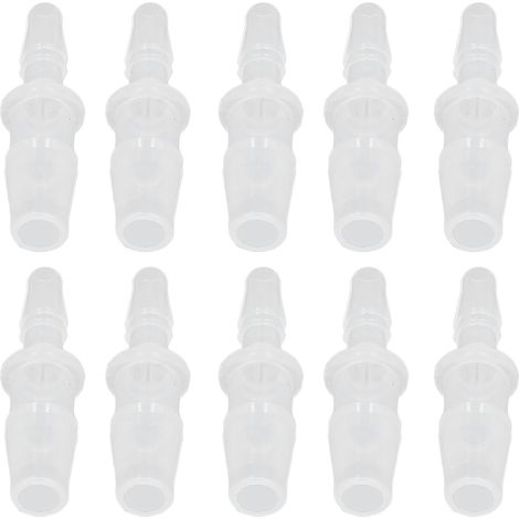 10 PP-Reduzierdüsen für Aquarium-Luftpumpen, Silikonschlauch-Adapteranschluss 4,8–7,9 mm (1/5)