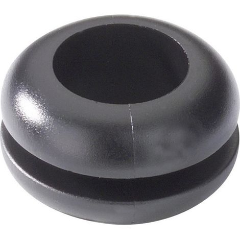 HellermannTyton HV1203-PVC-BK-M1 Kabeldurchführung   Klemm-Ø (max.) 10 mm Plattenstärke (max.) 2 mm