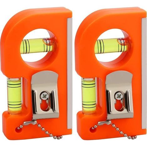 2 PCS Niveau Magnétique de Poche Horizontal Vertical Mini Niveau à Bulle de Précision avec Porte-clés Outil Niveau à Bulle de Poche 854620mm Petit Niveau à Bulle Aimanté pour Étagère, Cadre (1/3)