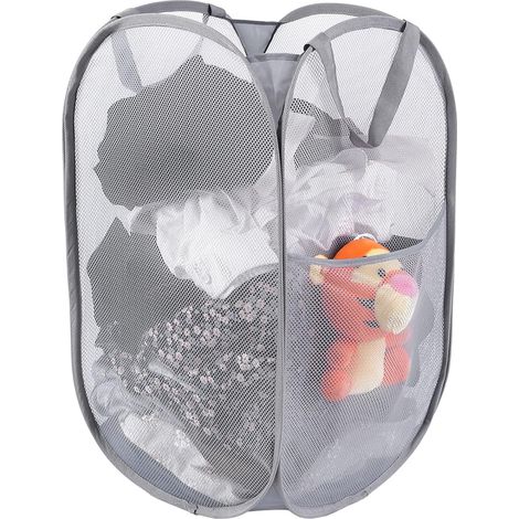 Panier à linge pliable, panier à linge vertical en filet, 75 L (1/5)