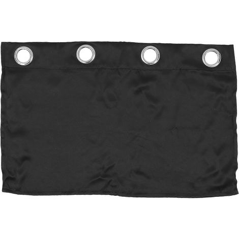 Rideau court occultant et pare-soleil uni, couleur noire, pour cuisine, balcon ou maison, 74 x 46 cm (1/5)