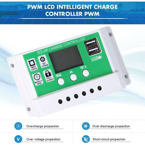 Kit de panneau solaire monocristallin 18 V/25 W, chargeur de téléphone double USB, banque d'alimentation de camping en plein air, étanche avec contrôleur de charge PWM 12/24 V 60 A pour camping-car, b (1/5)