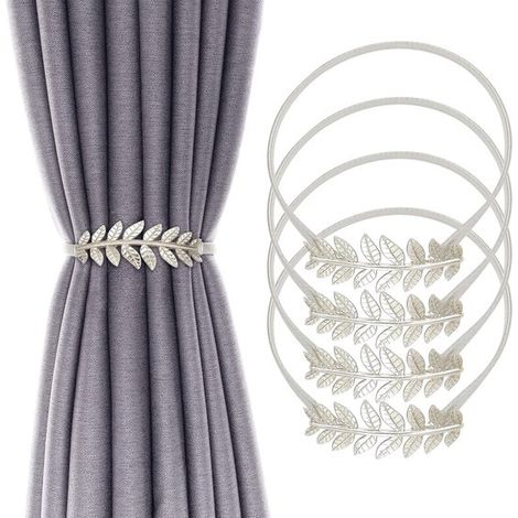 Ganchos para sujetar cortinas de estilo vintage con forma irregular, 4 piezas. (1/5)