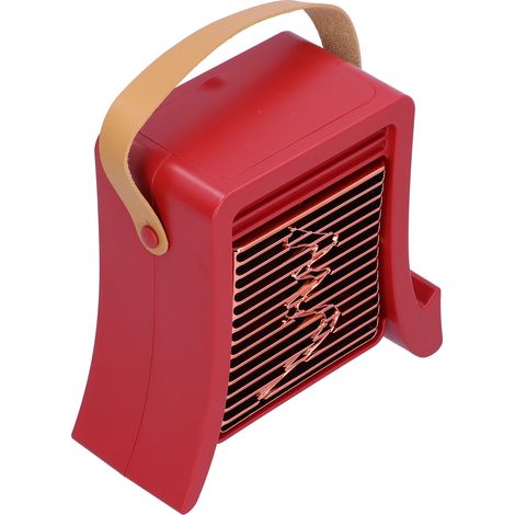 Wiederaufladbarer USB-LED-Ventilator mit tragbarer Sprühfunktion zur Kühlung, geeignet für Wohn- und Esszimmer, rot (1/5)