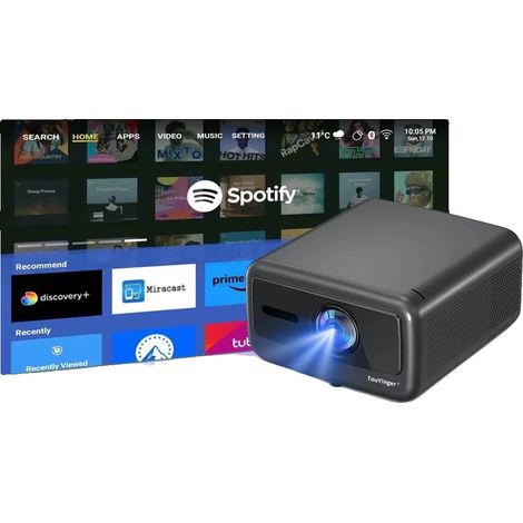 Proyector Touyinger Q12W Pro, 36000 lúmenes de brillo, corrección automática de perspectiva, enchufe europeo. (1/2)