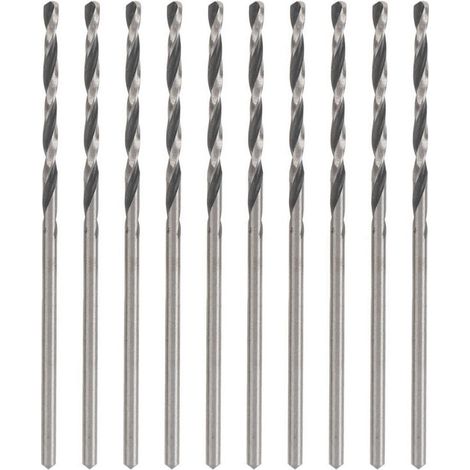 UlisemLot de 10 forets hélicoïdaux à tige droite en acier rapide, outils électriques, processus de meulage à tige droite, diamètre de foret de 1.6 mm