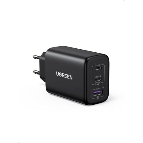 Chargeur USB C Rapide 3 Ports GaN Tech (Noir) Compatible avec 17 Pro Max Air 16 15 14 13 12 11 iPad MacBook Neo Air Pro Galaxy S26 S25 S24 S23 A15 Pixel 10 9 8 XPS (1/5)