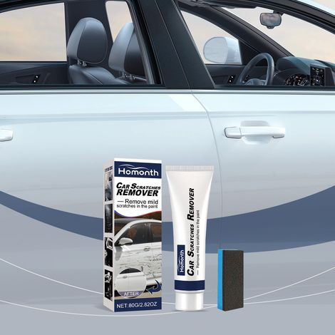 Autokratzer-Pflegemittel, Kratzerentferner, Poliermittel, Autopoliturwachs, Pflege von Kratzern und Schrammen am Auto -- 80 g + Schwamm (in einer Box) -- BIEMMEDUE (1/5)