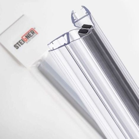 (Transparent (couleur bleutée))Joints de douche magnétiques UKM04 - 199 cm - PVC - Verre 6/8 mm