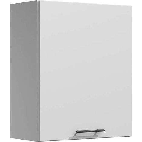 Tendencio – Meuble haut de cuisine 60 cm – 1 porte blanche mate – Panneaux stratifiés 16mm – Montage rapide et facile – Fabrication européenne