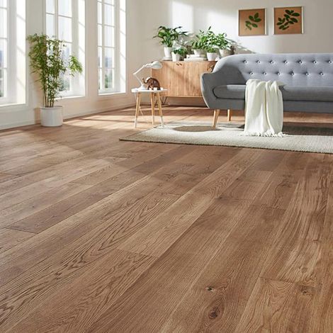 Revêtement de sol en PVC autocollant 36 carreaux/91,5 x 15,2 cm - 5,01 m² - Sol en vinyle autocollant - Épaisseur : 2 mm - Étanche - Pour cuisine, salle de bain, maison, carrelage de sol (1/5)