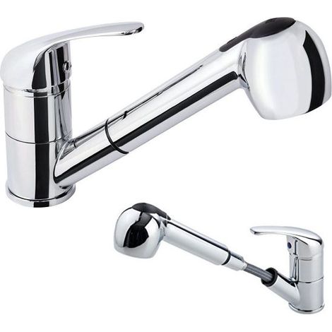 Rubinetto Miscelatore Monocomando Cucina Lavello Lavabo Con Doccetta Estraibile