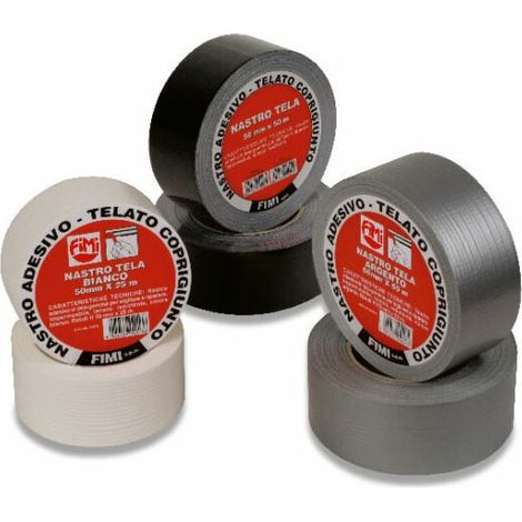 Nastro Tela Nero 5cm x 25mt nastro adesivo in cotone e polietilene 04012
