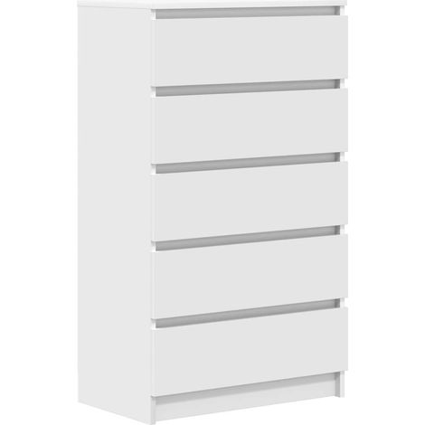 Maison Exclusive - Cassettiera Bianca 60x36x103 cm in Legno Multistrato