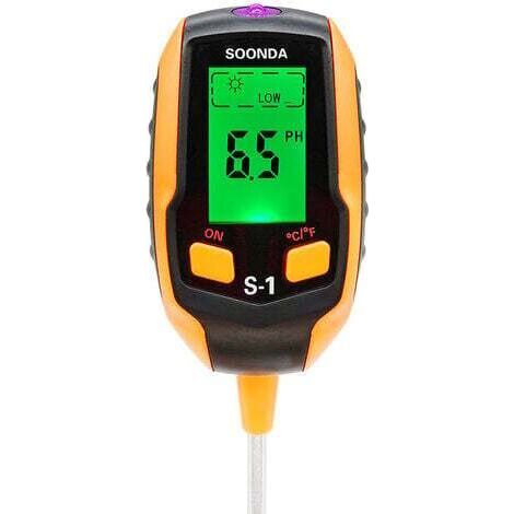 4 in 1 Digital Soil Tester - Measures pH, Moisture, Light and Temperature - Plant Care Tool - Indoor and Outdoor Use (1/4)