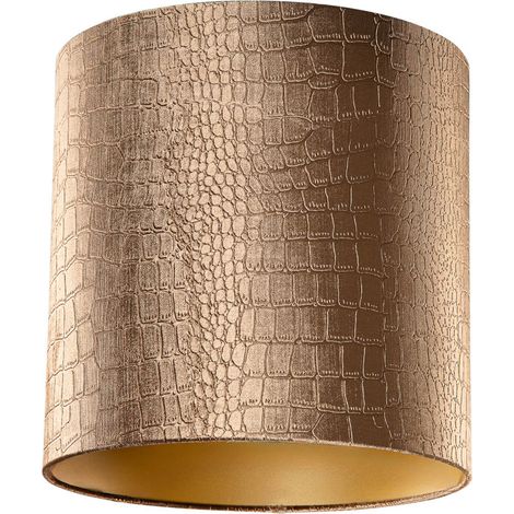 Velvet Lampshade Crocodile Design with Gold Interior 40/40/40
