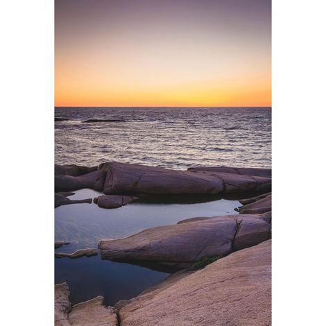 Tableau sur verre synthétique vue sur la mer 80x120 cm - Impression sur Verre synthétique - Image HD imprimée sur Verre synthétique - Tableau mural décoratif - Fabriqué en France