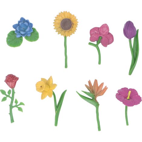 8 pièces Plantes Artificielles Colorées en PVC pour Décoration de Table de Sable, Jouets Éducatifs pour Enfants (1/5)