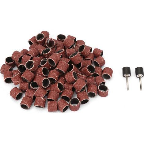 Ortviai Disques Abrasifs 12 mm, 100 Pièces, Grain 80, pour Meuleuses Électriques, avec 2 Tiges (1/5)