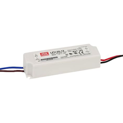 Alimentation LED 12V 20W IP67 Entrée 230VAC